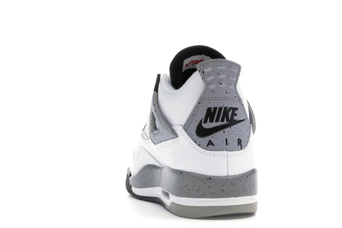 Детские кроссовки Lifestyle с принтом Jordan 4 Retro Jordan, White/Fire Red-Black-Tech Grey — фото 4
