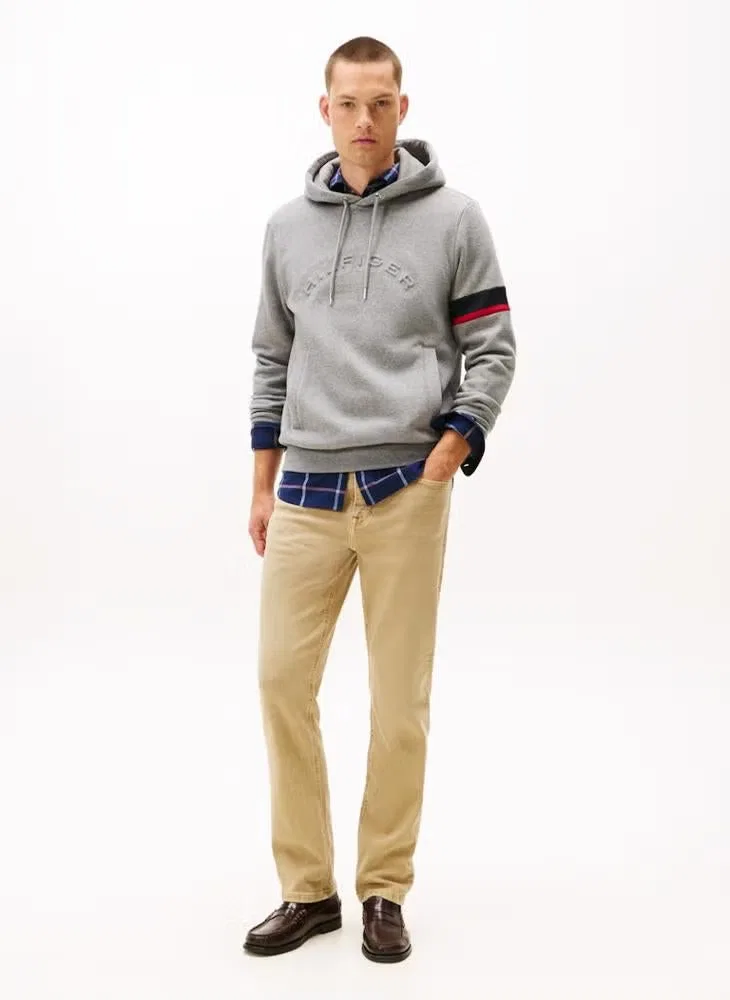 Худи с вышитым логотипом Tommy Hilfiger, серый — фото 4
