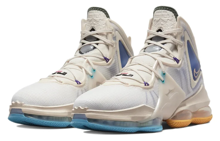 Кроссовки Nike LeBron 19, кремовый/синий — фото 3