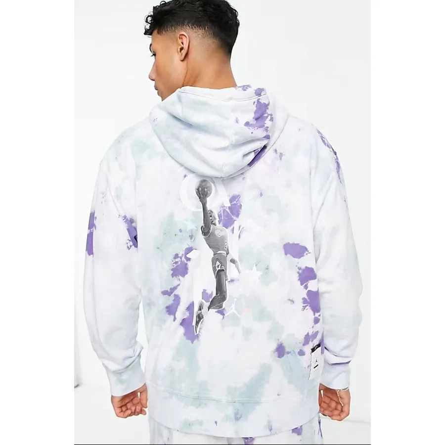 Мужской худи из футера с капюшоном Jordan Sport DNA Fleece Nike, Зелено-белый — фото 2