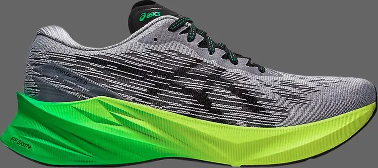 

Кроссовки novablast 3 'sheet rock lime' Asics, серый