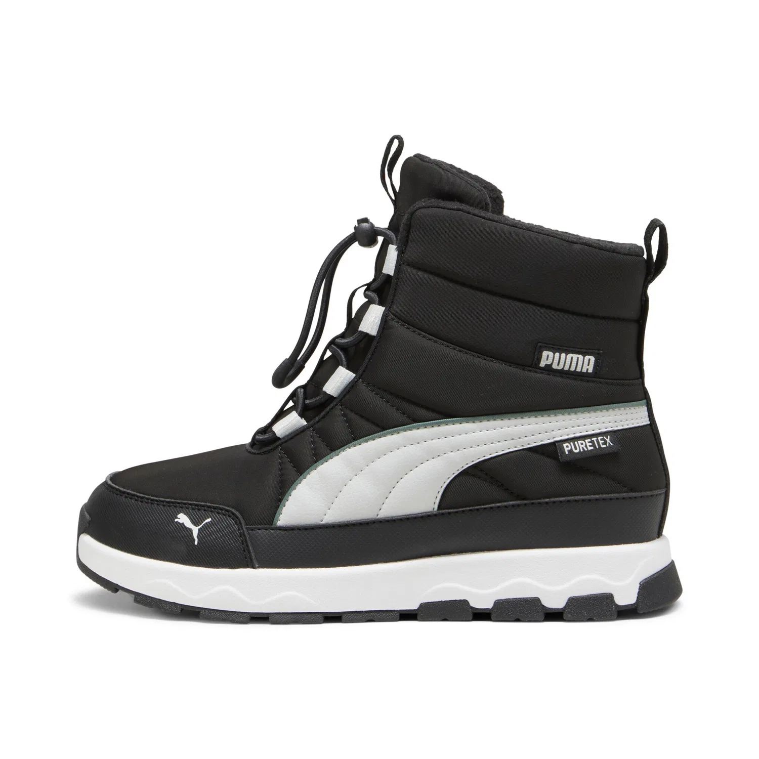 Детские зимние ботинки эластичные Evolve PUMA, Black/Ash Gray/White — фото 2