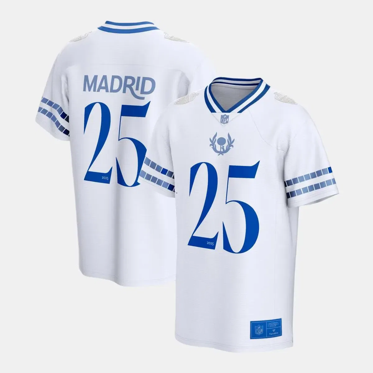 Мужская футболка с длинным рукавом Madrid 2025 Nike, Blanco — фото 2
