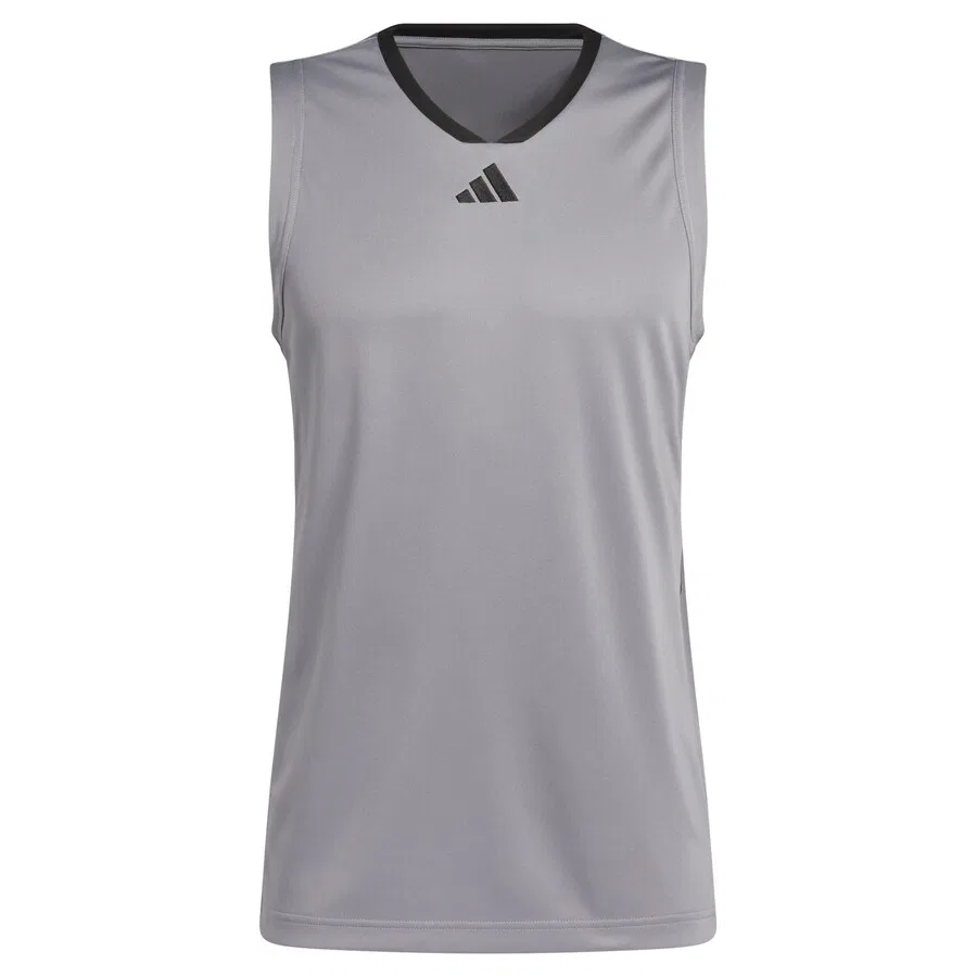 Спортивная футболка ADIDAS PERFORMANCE Performance Shirt 'Basketball Legends' серого цвета