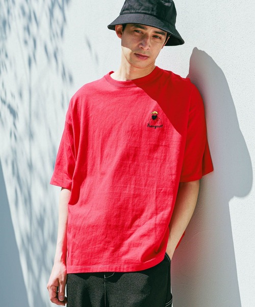 

Футболка с коротким рукавом, принт "Бородатая сагара" LAKOLE, красный