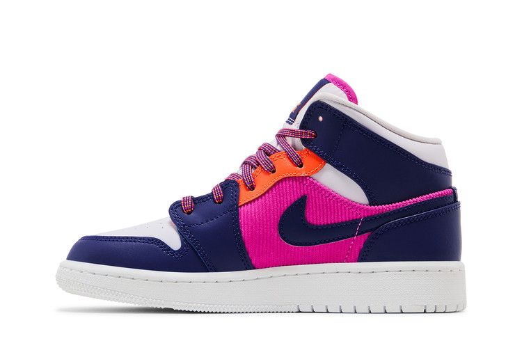 Кроссовки Air Jordan Air Jordan 1 Mid GS 'Regency Purple Fire Pink', розовый — фото 4