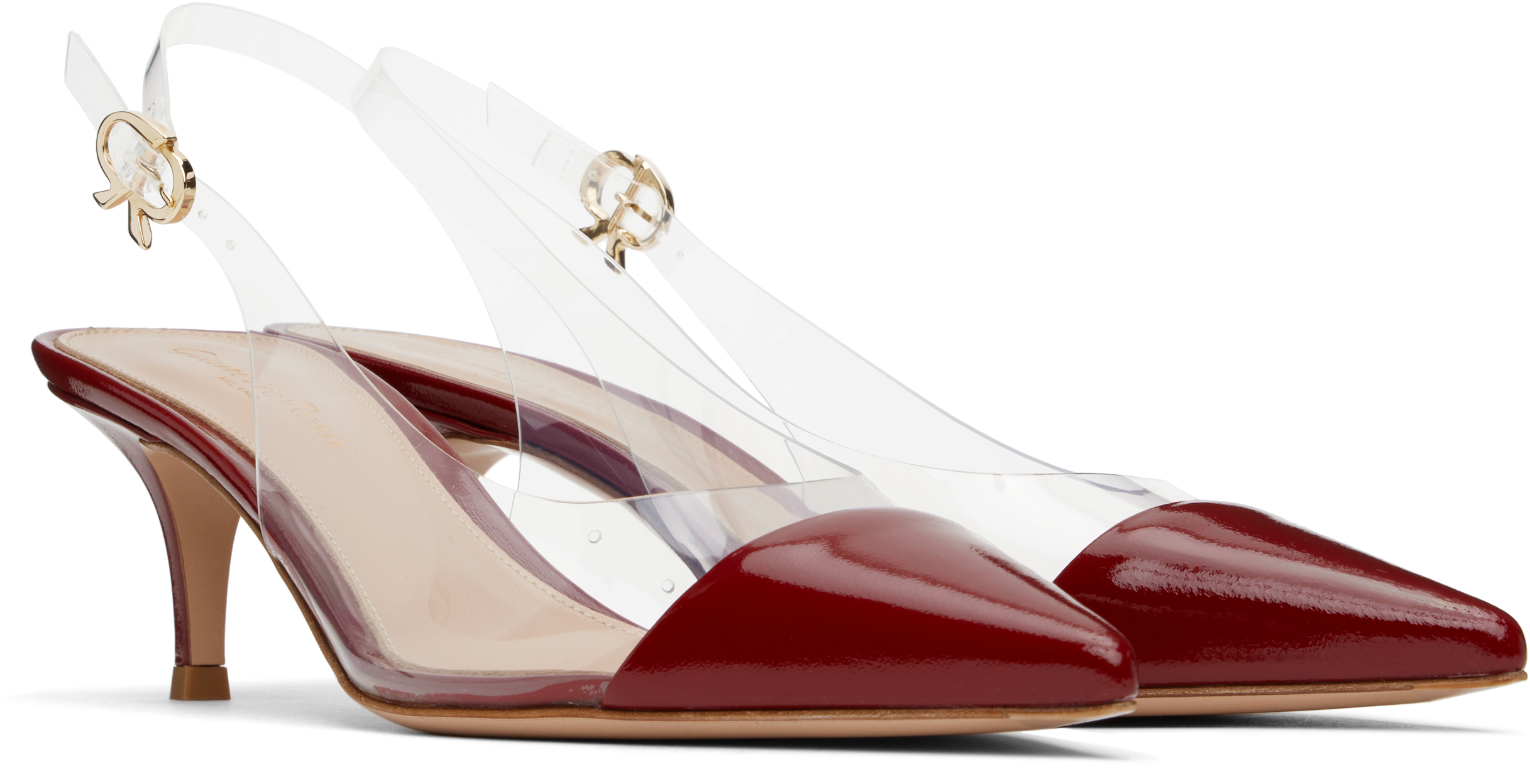 Красный Plexi Sling 55 туфли Gianvito Rossi — фото 4