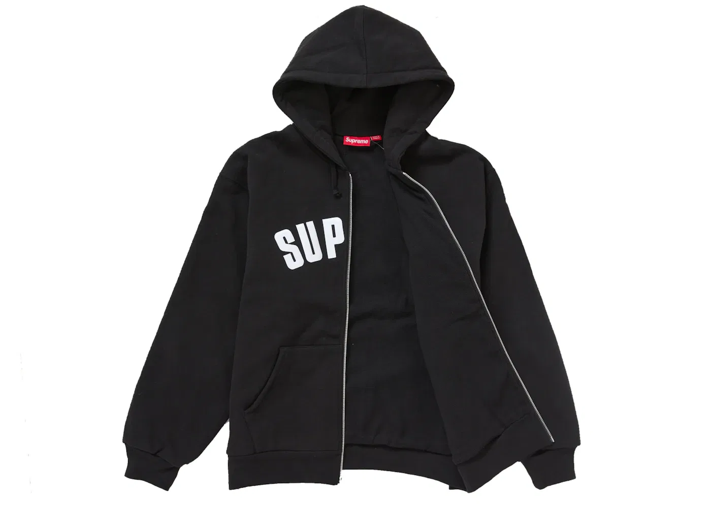 Мужская худи с молнией Arc Thermal Zip Up Hooded Sweatshirt Supreme, Black — фото 2