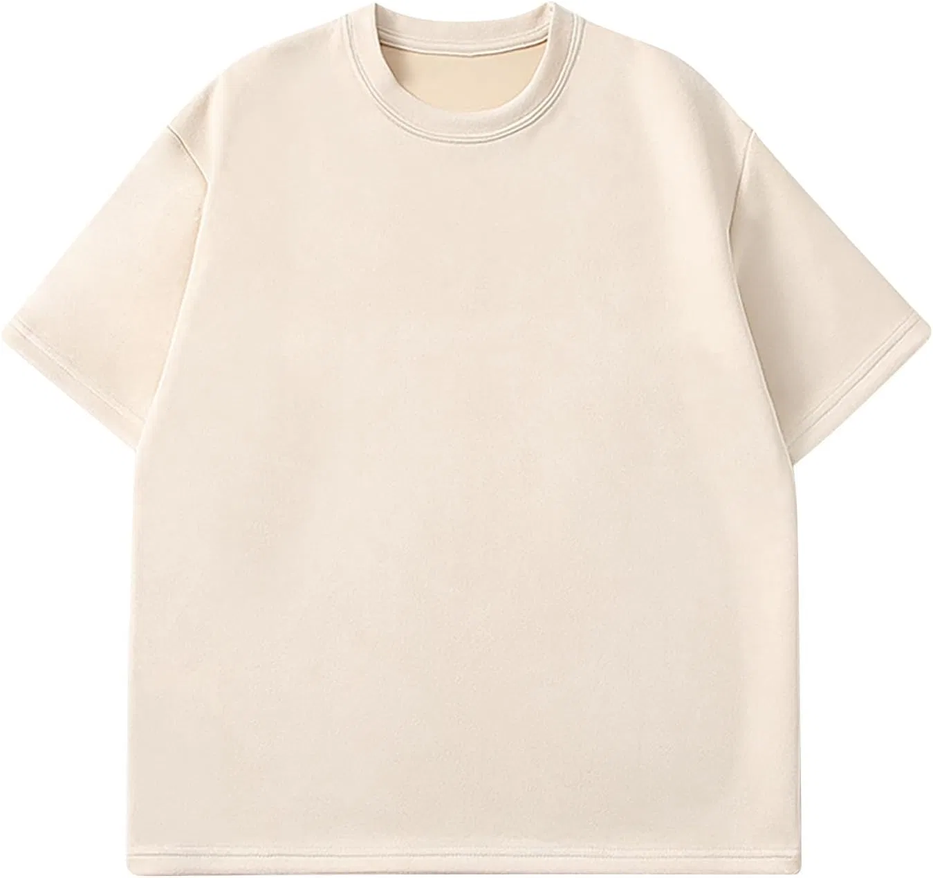 Мужская свободная футболка с круглым вырезом Khaki