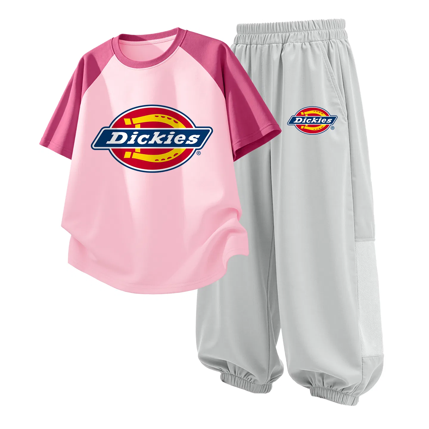 Детский спортивный костюм с круглым вырезом Dickies, Berry Pink/Strawberry Pink — фото 4