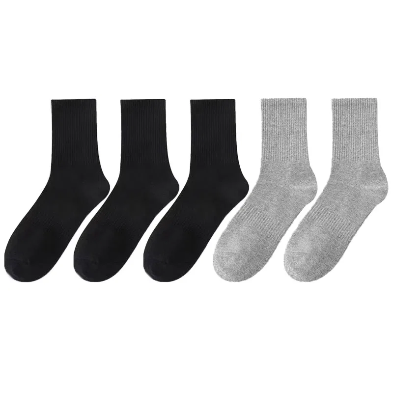 Детские носки до колена с комплектом 5 пар, 5 Pack (3 Black+2 Gray), MIIOW