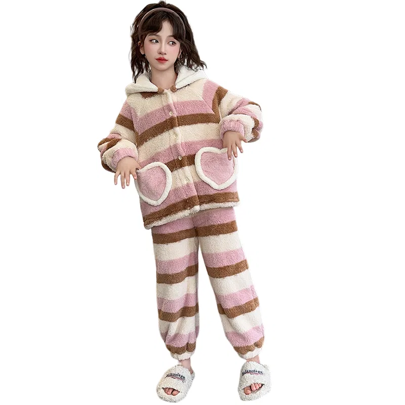 Детский комплект пижамы на флисе с принтом Lanza, Stripes