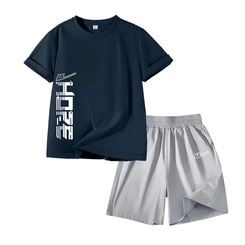Детский спортивный комплект с принтом Black/H White English Line Left Middle-Khaki/H Cut-Out White Logo K WARRIOR — фото 4