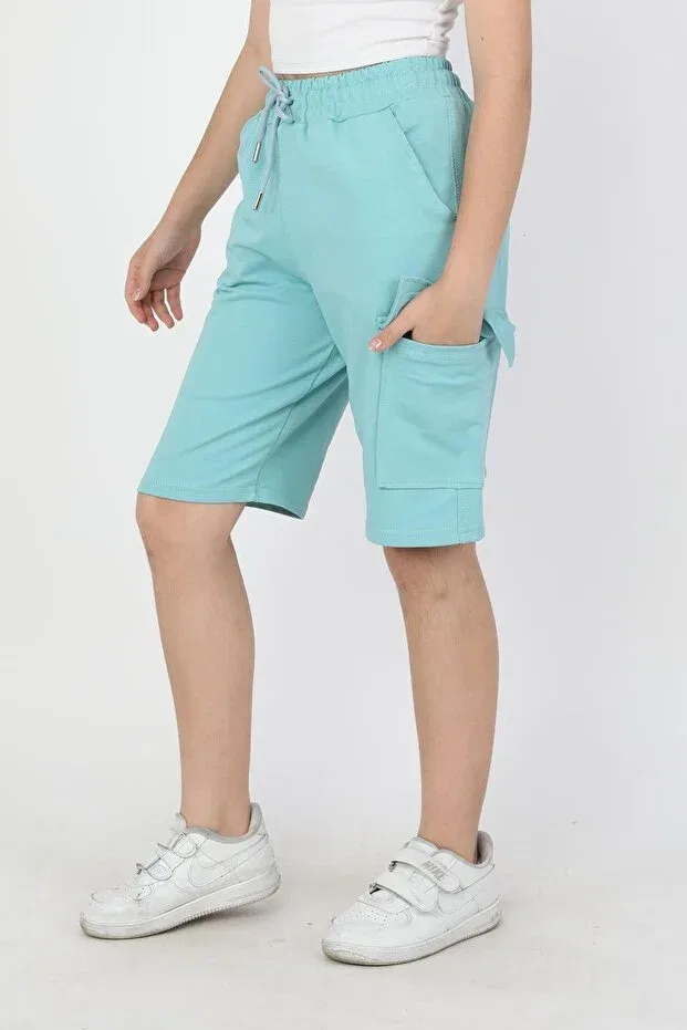 Детские шорты для девочек хлопковые Asyakids Club, Turquoise — фото 4