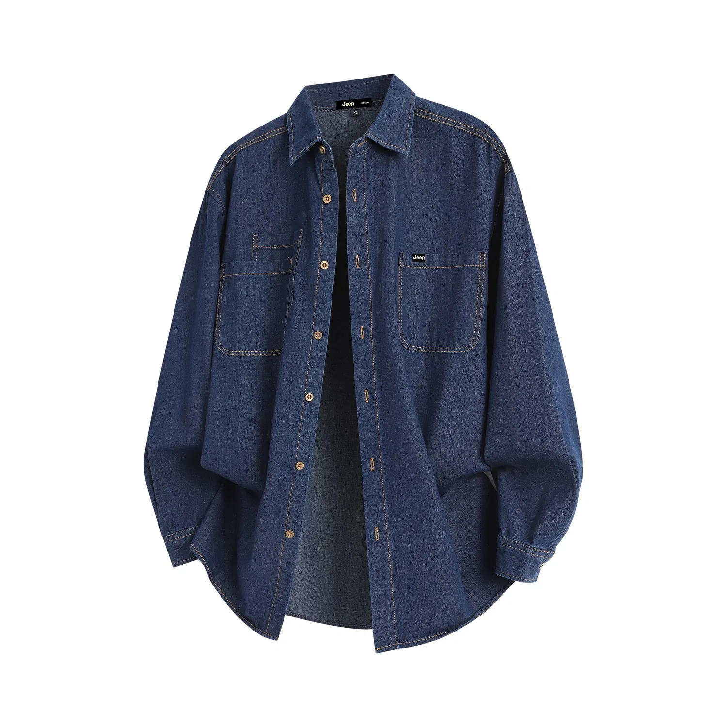 Детская рубашка с воротником, прямой крой, Jeep Leisure Collection, Dark Blue