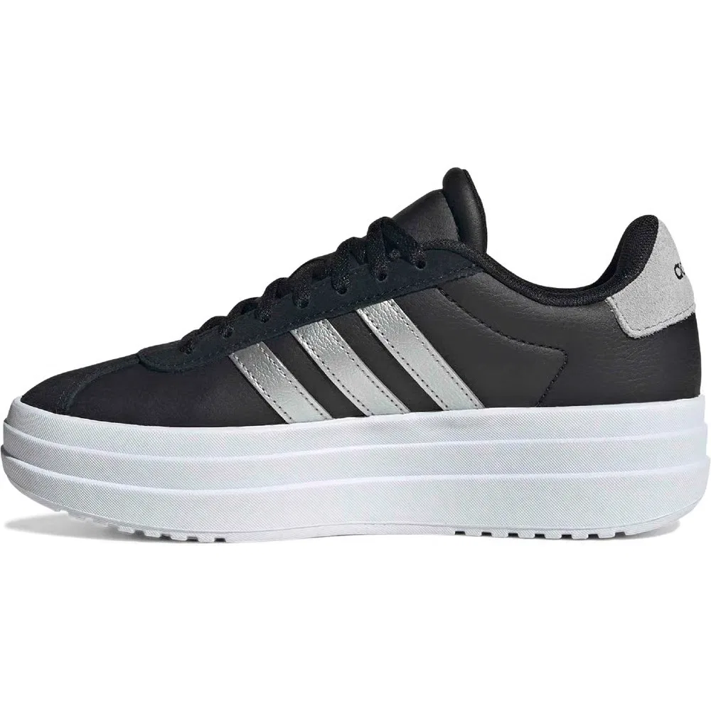 Детские кроссовки VL Court Bold Adidas, Black/Silver/White — фото 3
