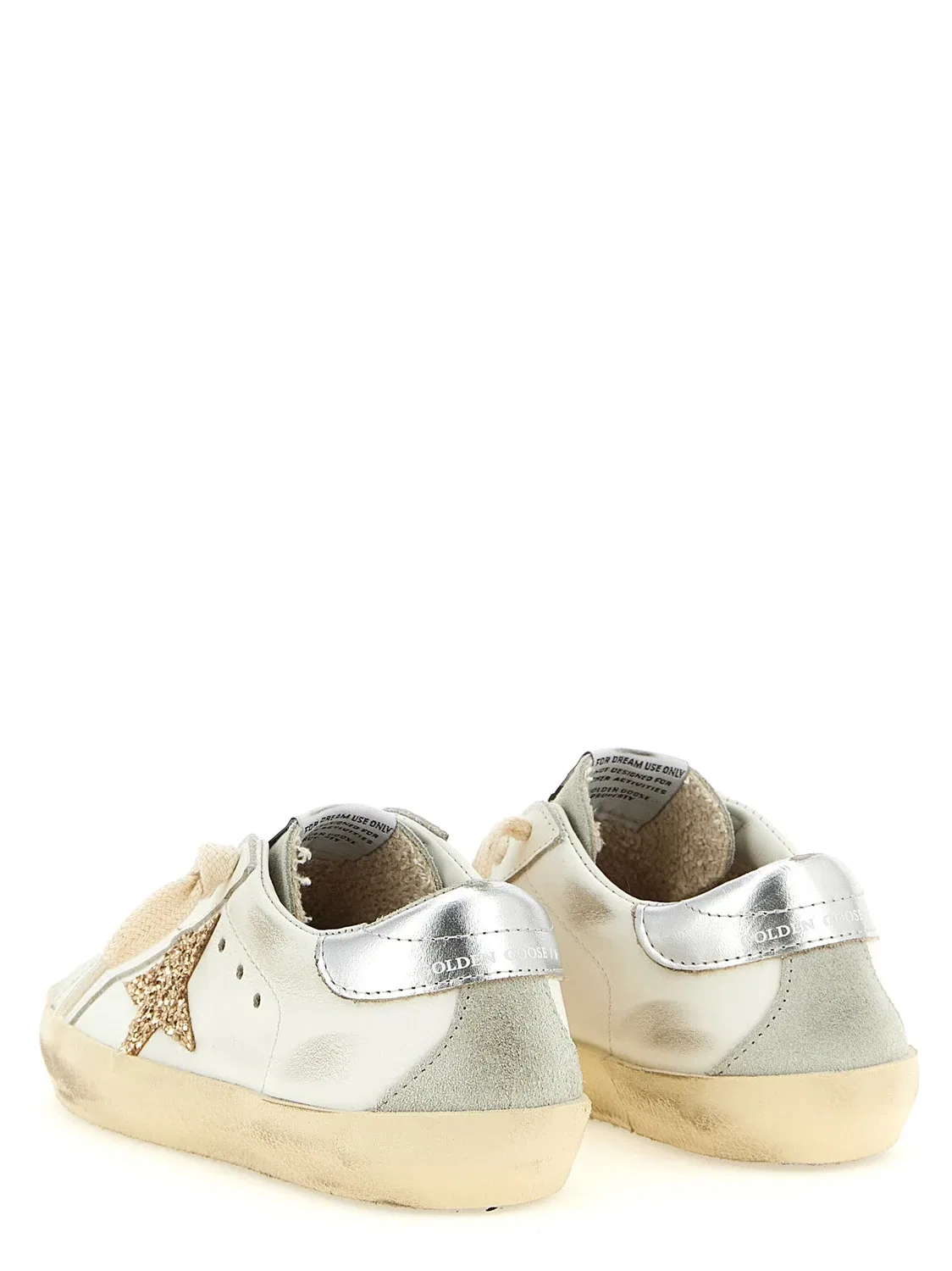 Кроссовки "Super-Star" с блестками Golden Goose, белый — фото 2