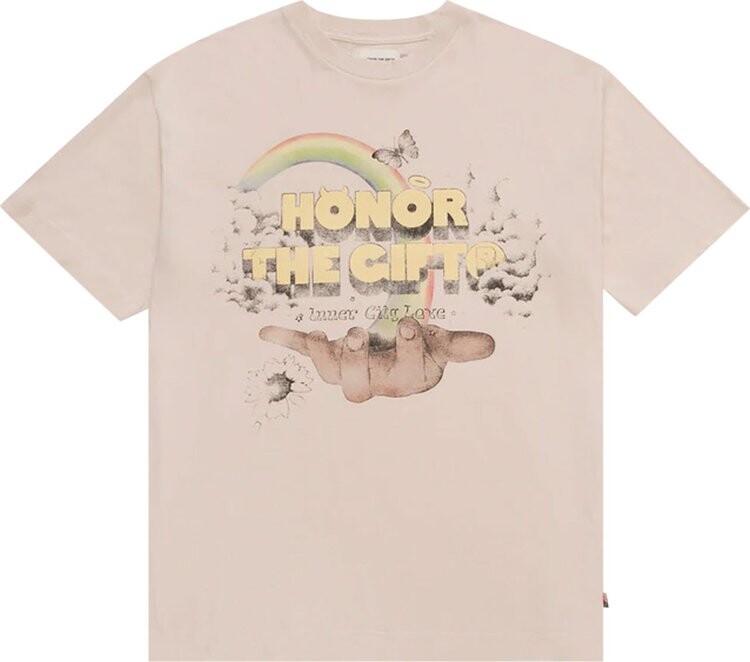 

Футболка Honor The Gift Palms Short-Sleeve T-Shirt 'Cream', кремовый, Бежевый, Футболка Honor The Gift Palms Short-Sleeve T-Shirt 'Cream', кремовый