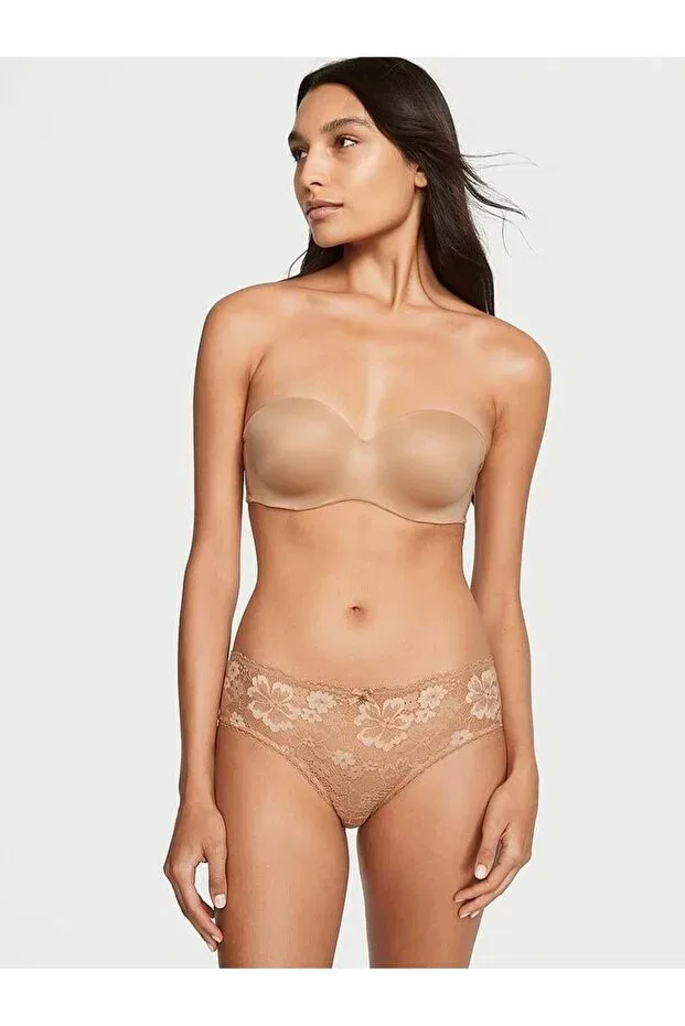 Женский бюстгальтер без бретелек с пуш-ап Victoria's Secret, Beige — фото 4