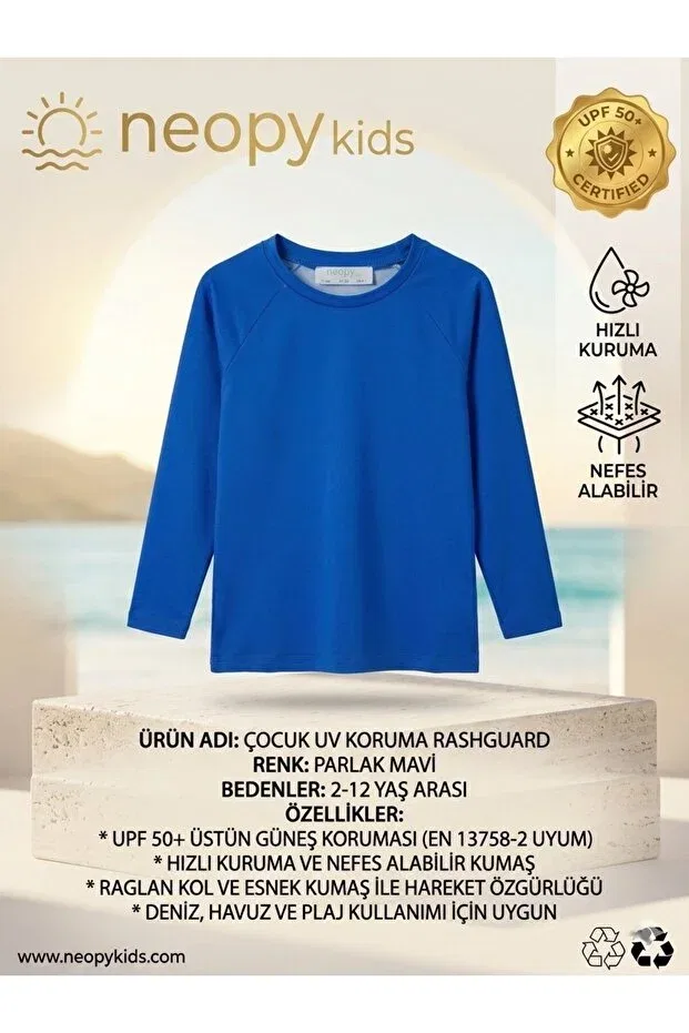 Детская футболка с длинным рукавом Neopy, Navy Blue