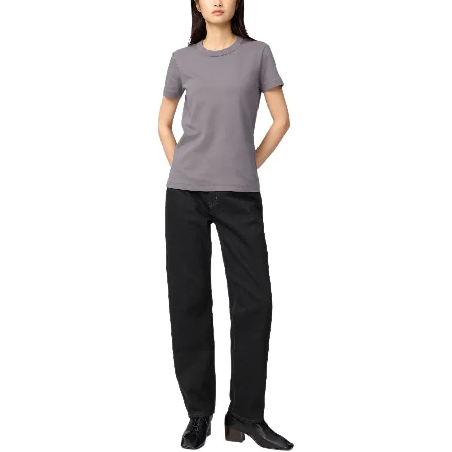 Женская футболка с круглым вырезом UNIQLO U Collection, Purple — фото 3
