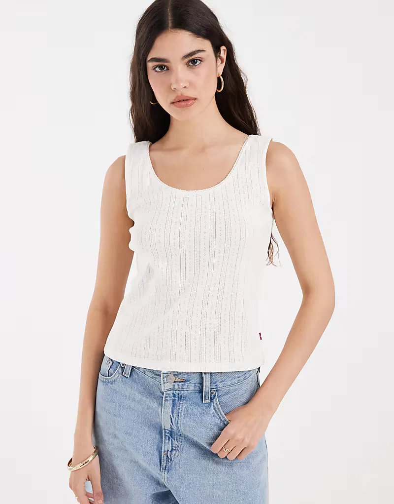 Футболка Levi's Sweetie с бантиком, белая — фото 2