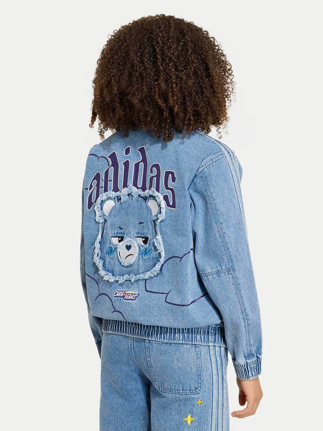 Джинсовая куртка стандартного кроя для девочки Care Bears Loose College Adidas, синий — фото 3