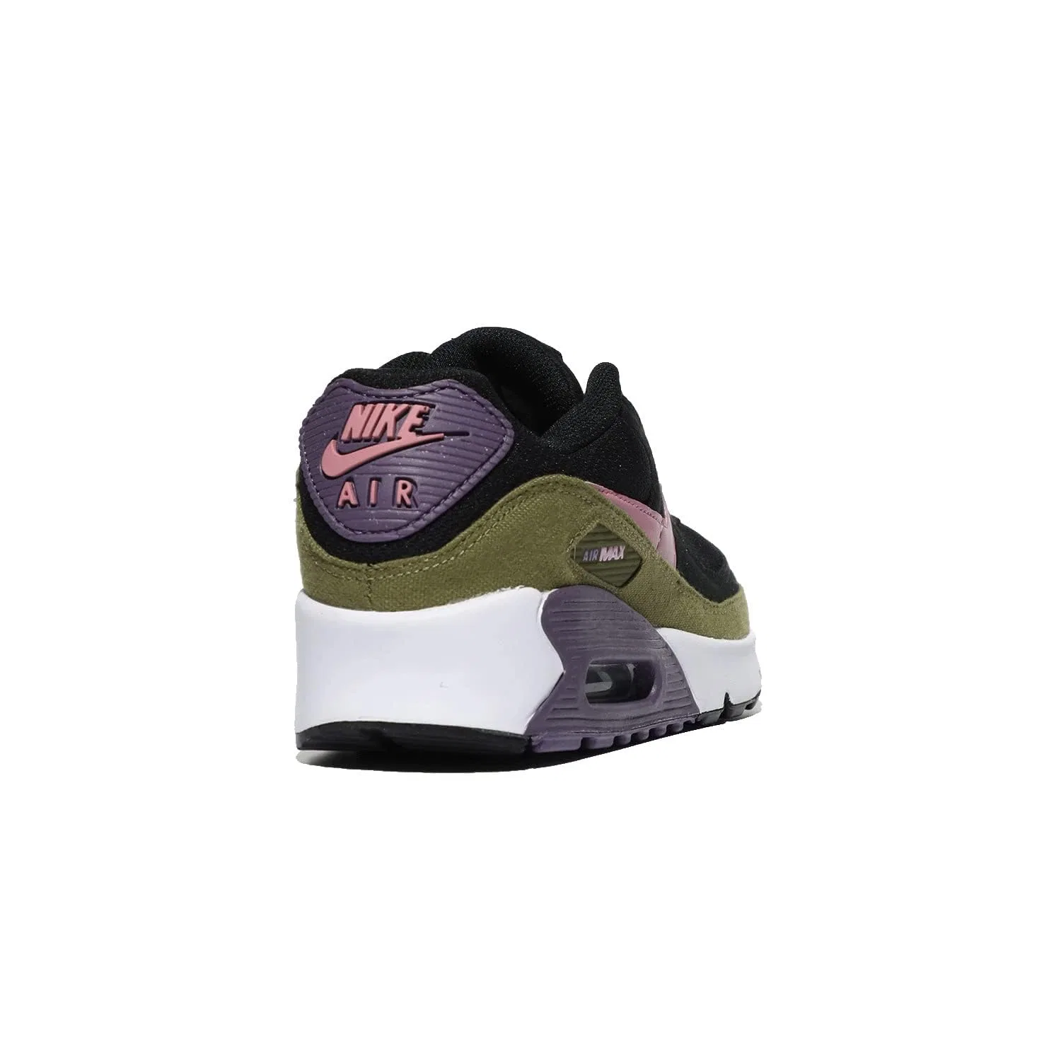 Детские кроссовки для мальчиков с шнуровкой Air Max 90 NIKE, Black Pink Elementary Pilgrim — фото 3