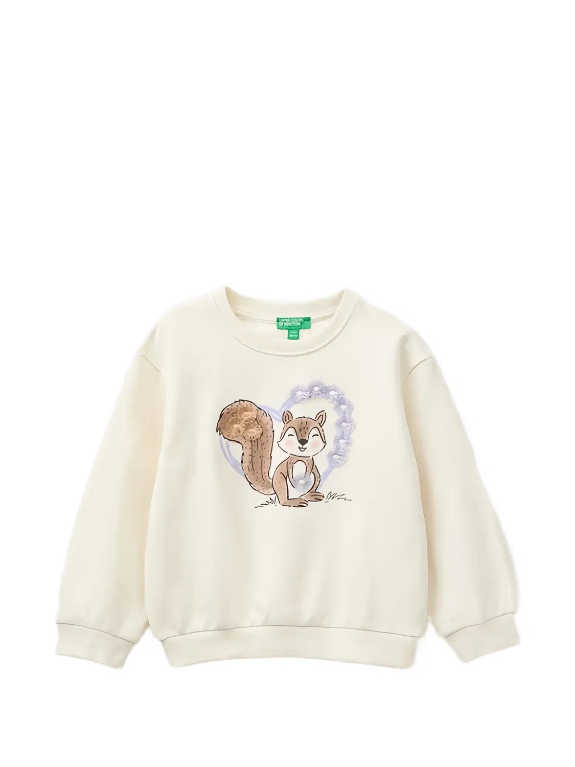 Свитшот с принтом бежевый Benetton, нейтральные