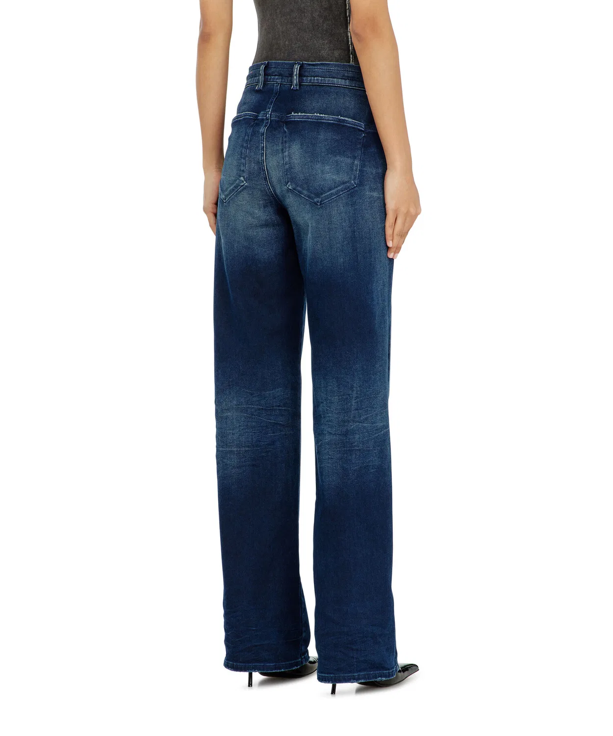 Женские джинсы-джоггеры с потертостями D-MEEL JOGG DIESEL, Indigo Blue — фото 4