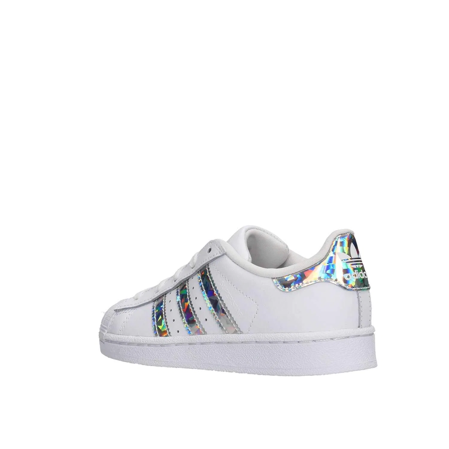 Детские кроссовки для мальчиков с замшевым верхом Adidas Superstar C, White 000 — фото 2