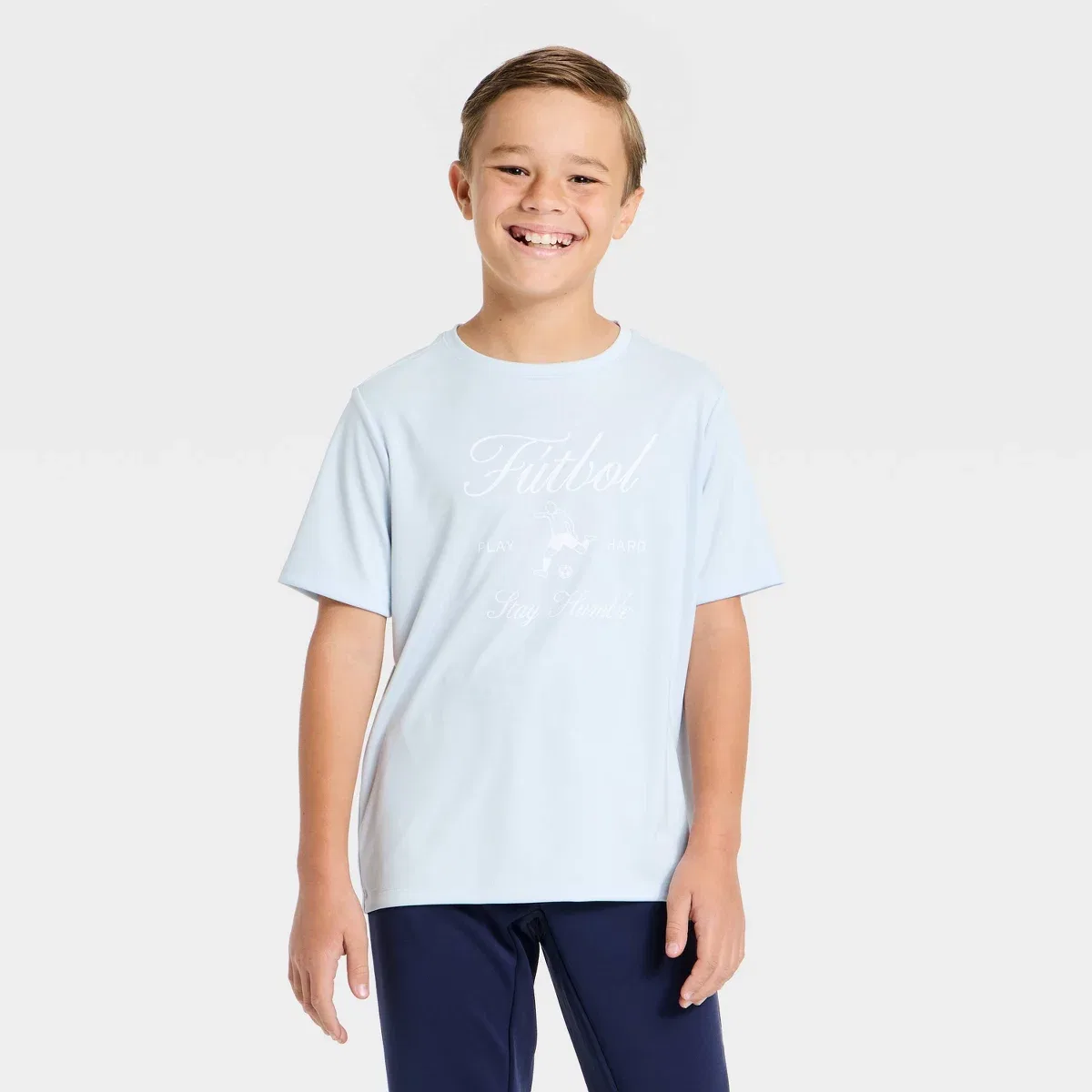 Детская футболка с принтом All In Motion KIDS PERFORMANCE Light Blue