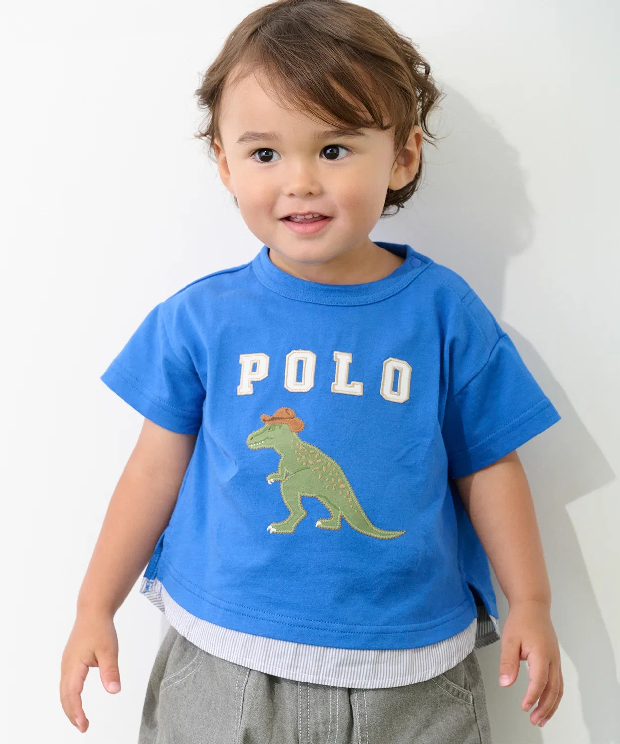 Детская футболка с аппликацией с коротким рукавом POLO BCS petit main, Royal Blue