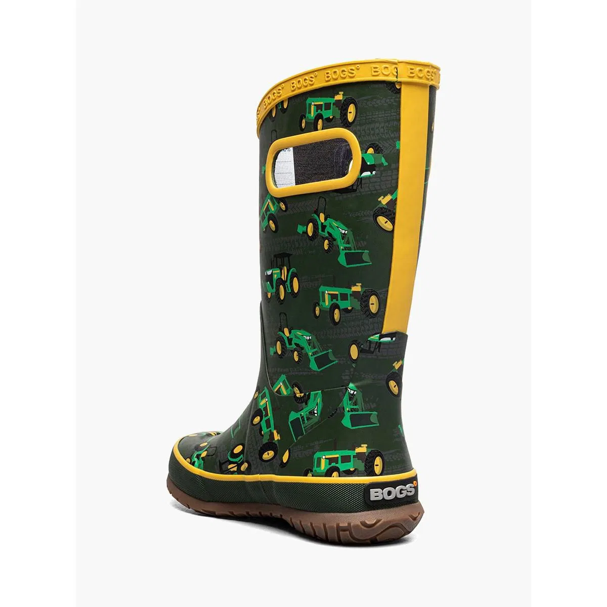 Детские резиновые сапоги с принтом Rainboot Tractor Bogs, Dark Green Multi — фото 2