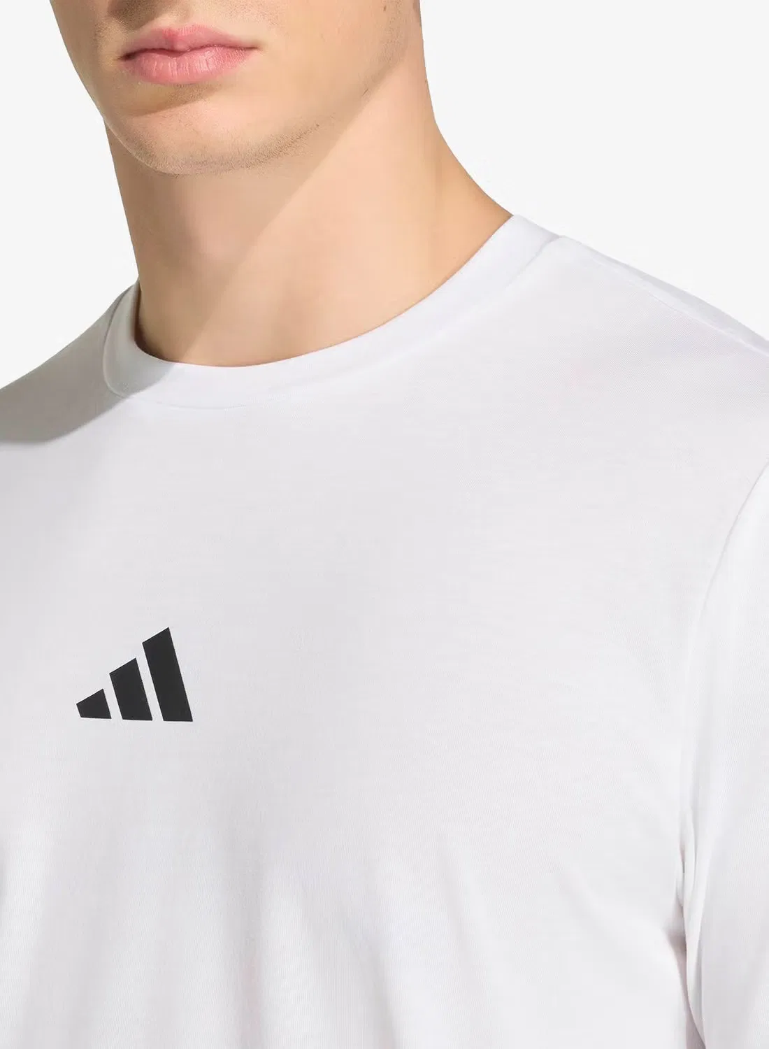 Футболка с принтом Climacool Adidas, белая — фото 3