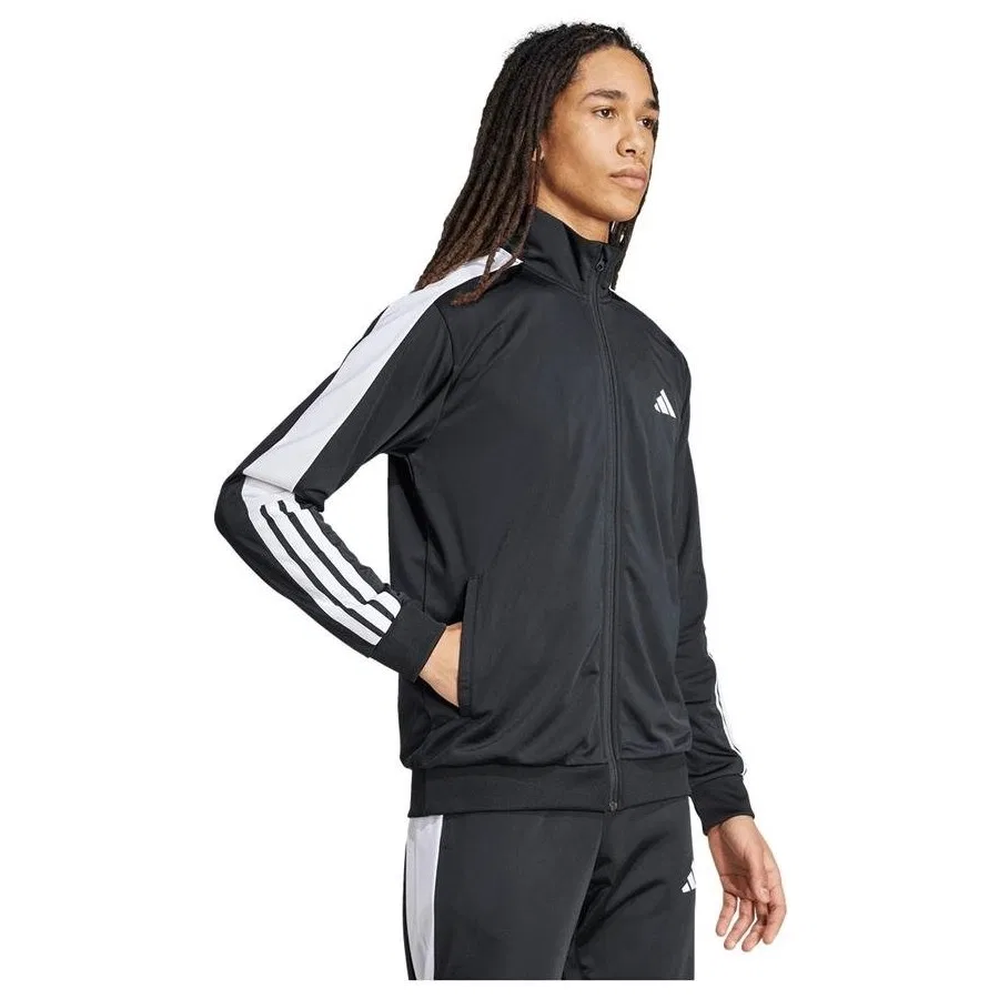Спортивный свитшот с принтом Colourblock Track Top adidas, Черно-белый — фото 4