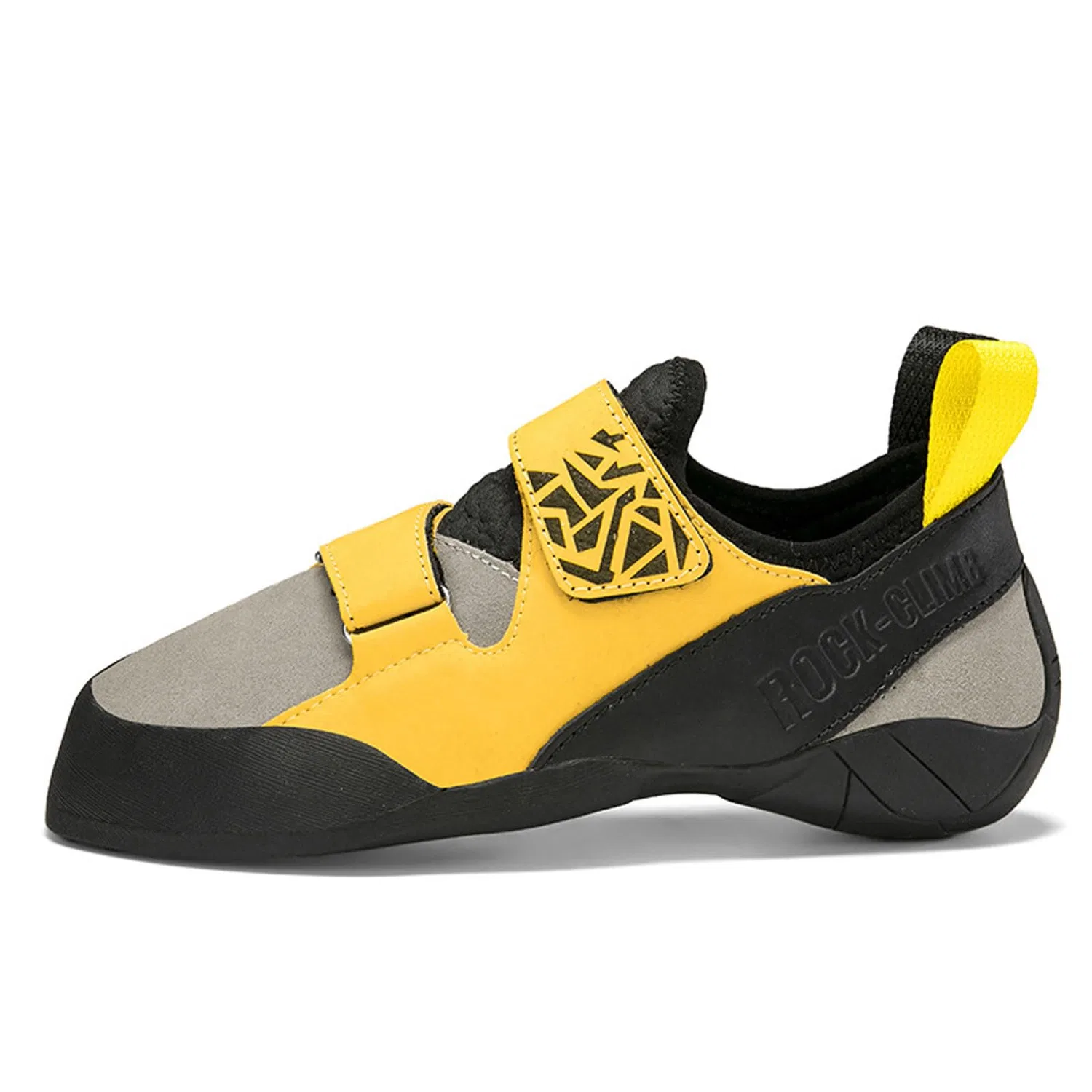Детские скальные туфли для мальчиков и девочек с принтом Blissbuilt, Grayish Yellow