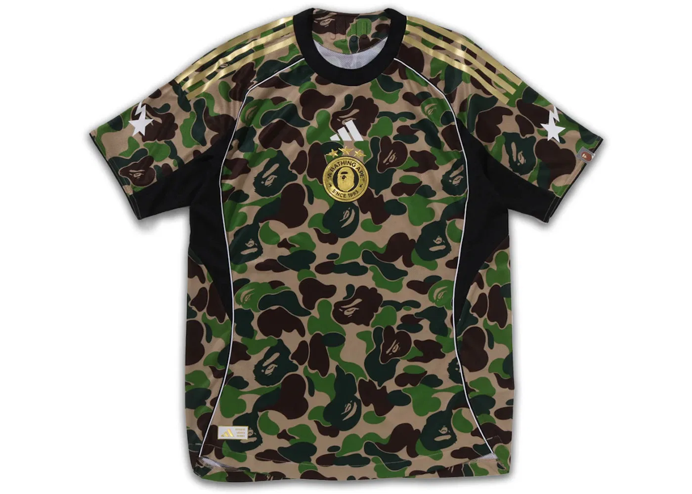 Мужская футболка с принтом Adidas x BAPE Football Graphic Slim Jersey T-shirt, Green