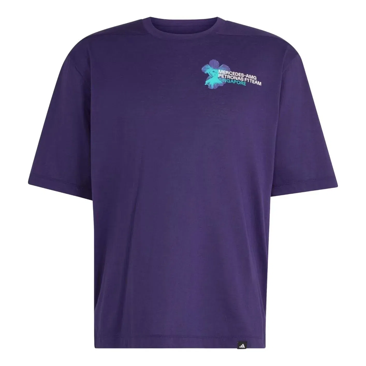 Мужская футболка Mercedes AMG Petronas F1 Team Vanda Bloom T-Shirt Asia Sizing 'Dark Purple' adidas, Dark Purple