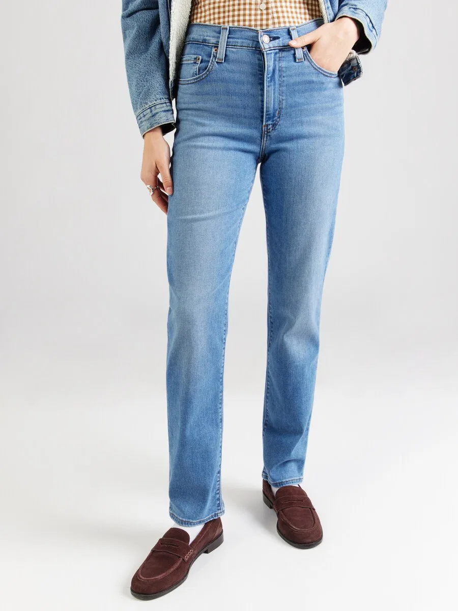 Джинсы LEVI'S Slim fit светло-голубого цвета — фото 2