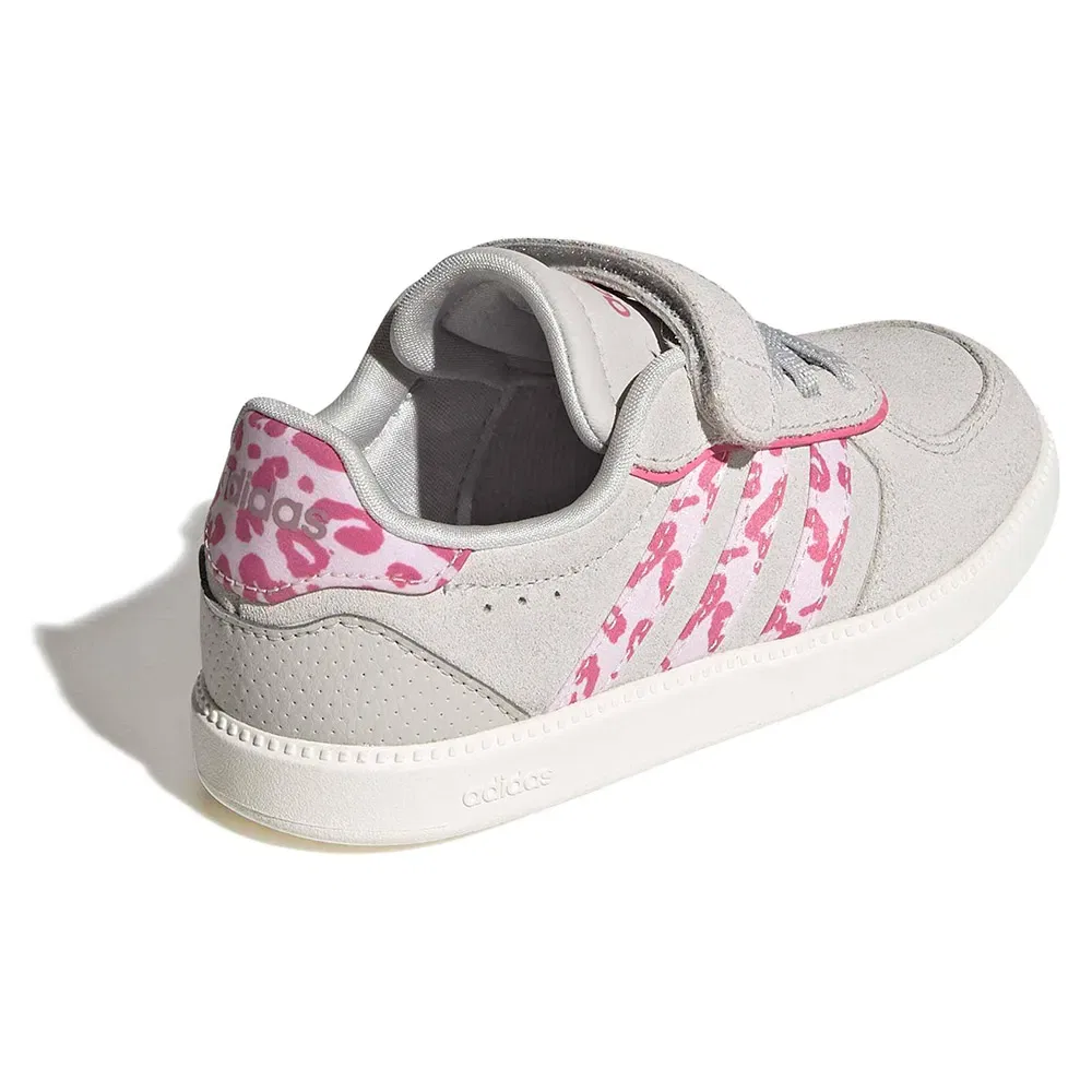 Детские кроссовки для девочек с верхом из кожи Breaknet Sleek Adidas, Grey — фото 4