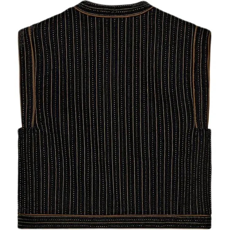 ZARA Женский топ без рукавов ZW Limited Edition, Черный — фото 3