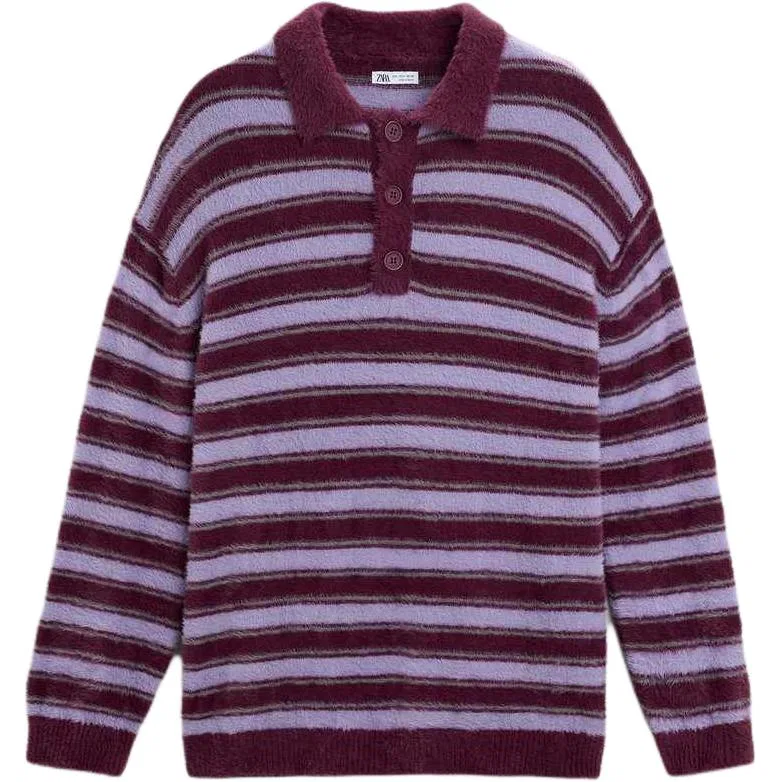 Мужское поло с воротником Purple ZARA, Purple