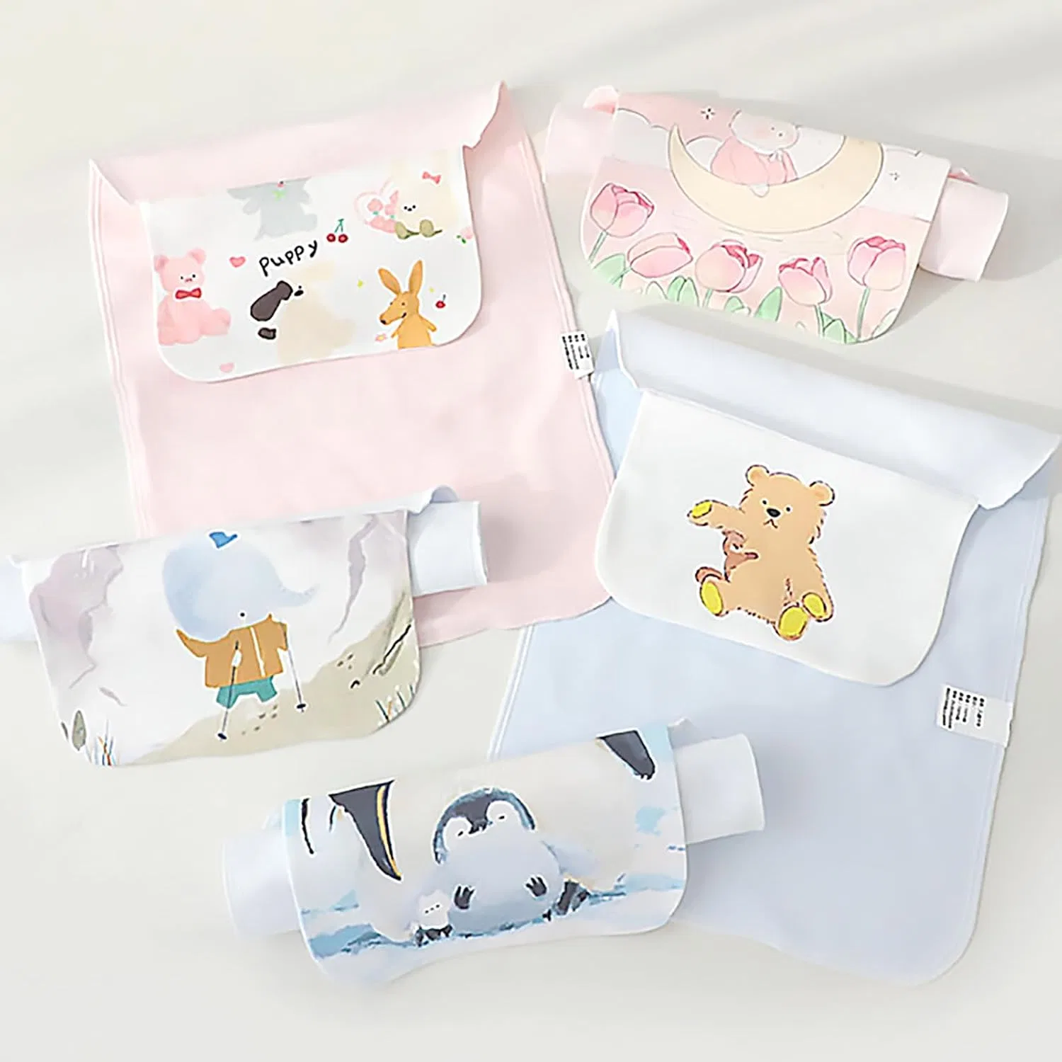 Детские полотенца, хлопок, ljhnba, набор 2 шт, 23x32 см, Myobi Bear — фото 4