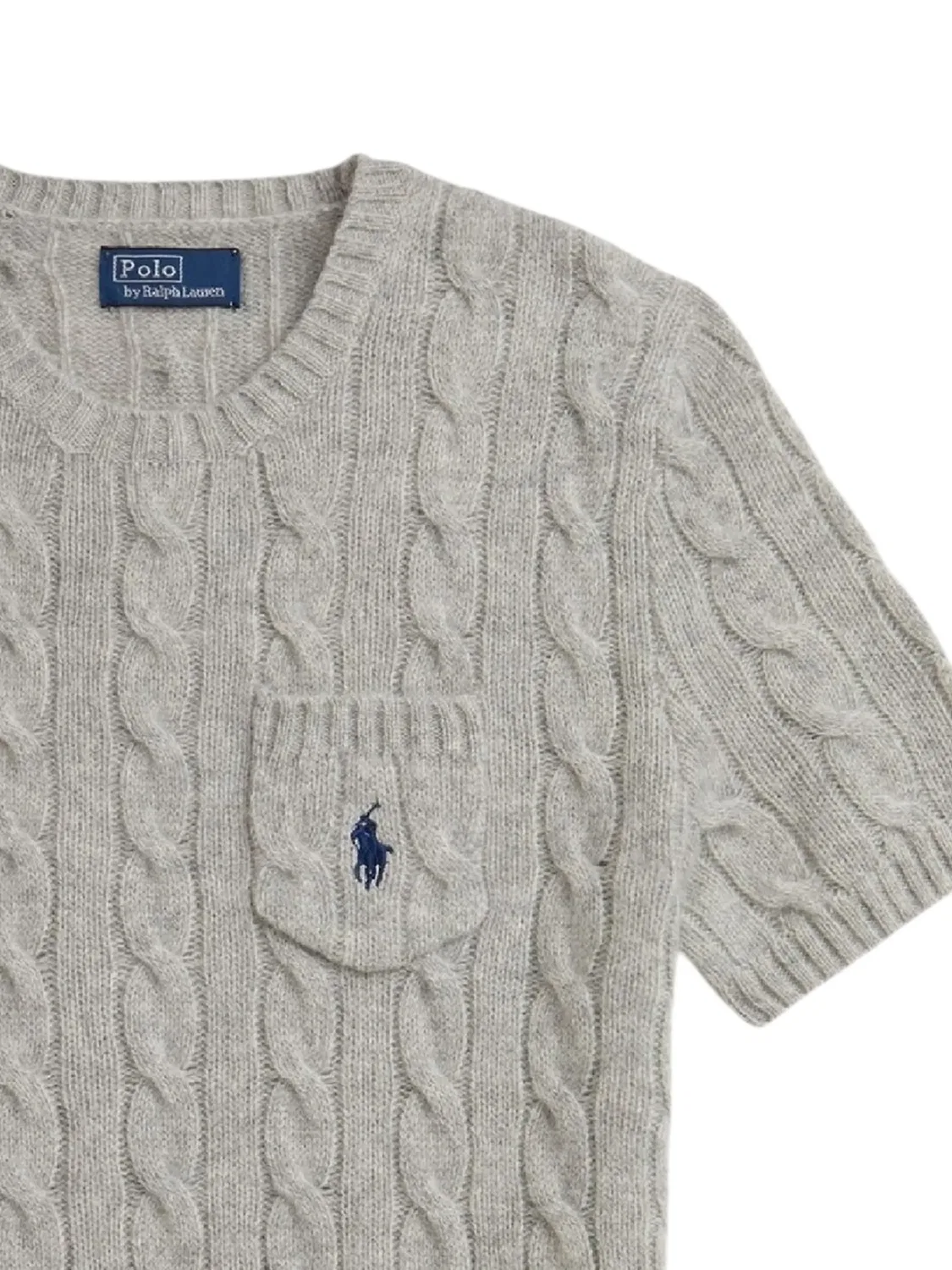 Polo Ralph Lauren Кабельный топ серый — фото 2