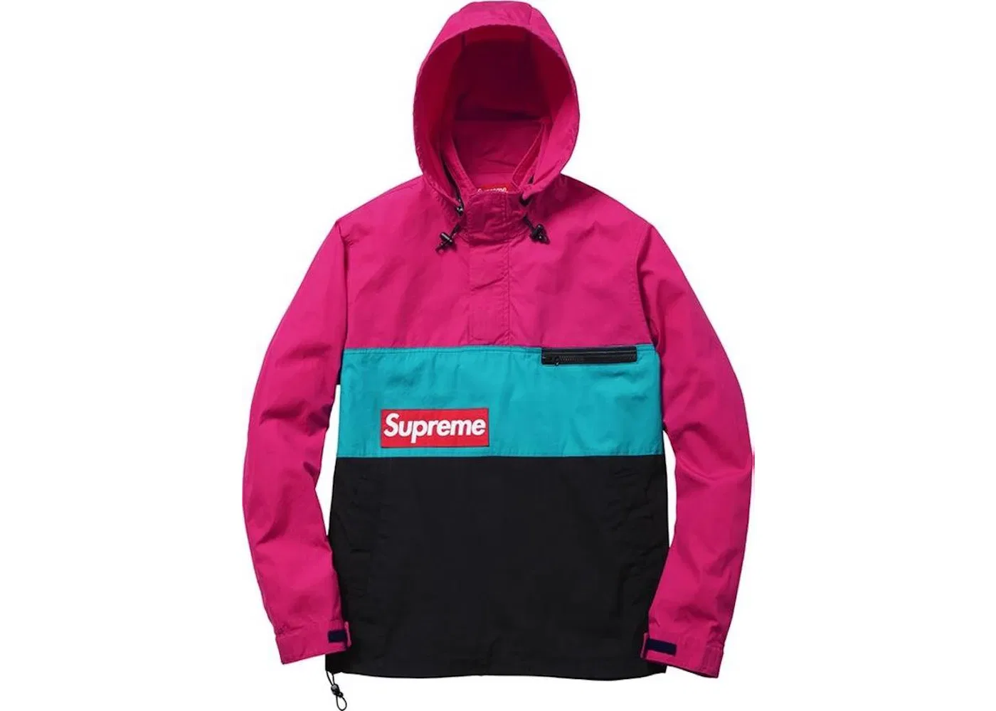 Мужская куртка-пуловер с принтом Supreme, Hot Pink