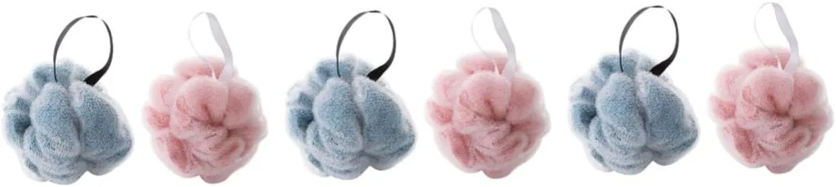Мочалка для душа Mesh Bath Ball, MAGICLULU, 6 шт, 11.5x11x11 см, Pink Wash