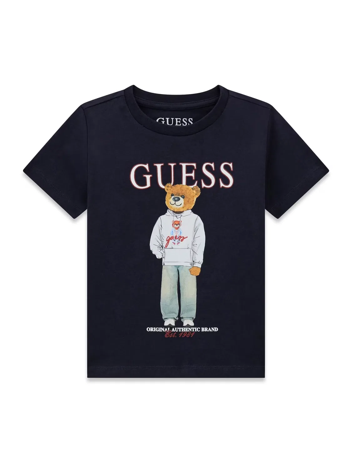 Рубашка Guess прямого кроя на пуговицах, пастельно-голубого и темно-голубого цвета