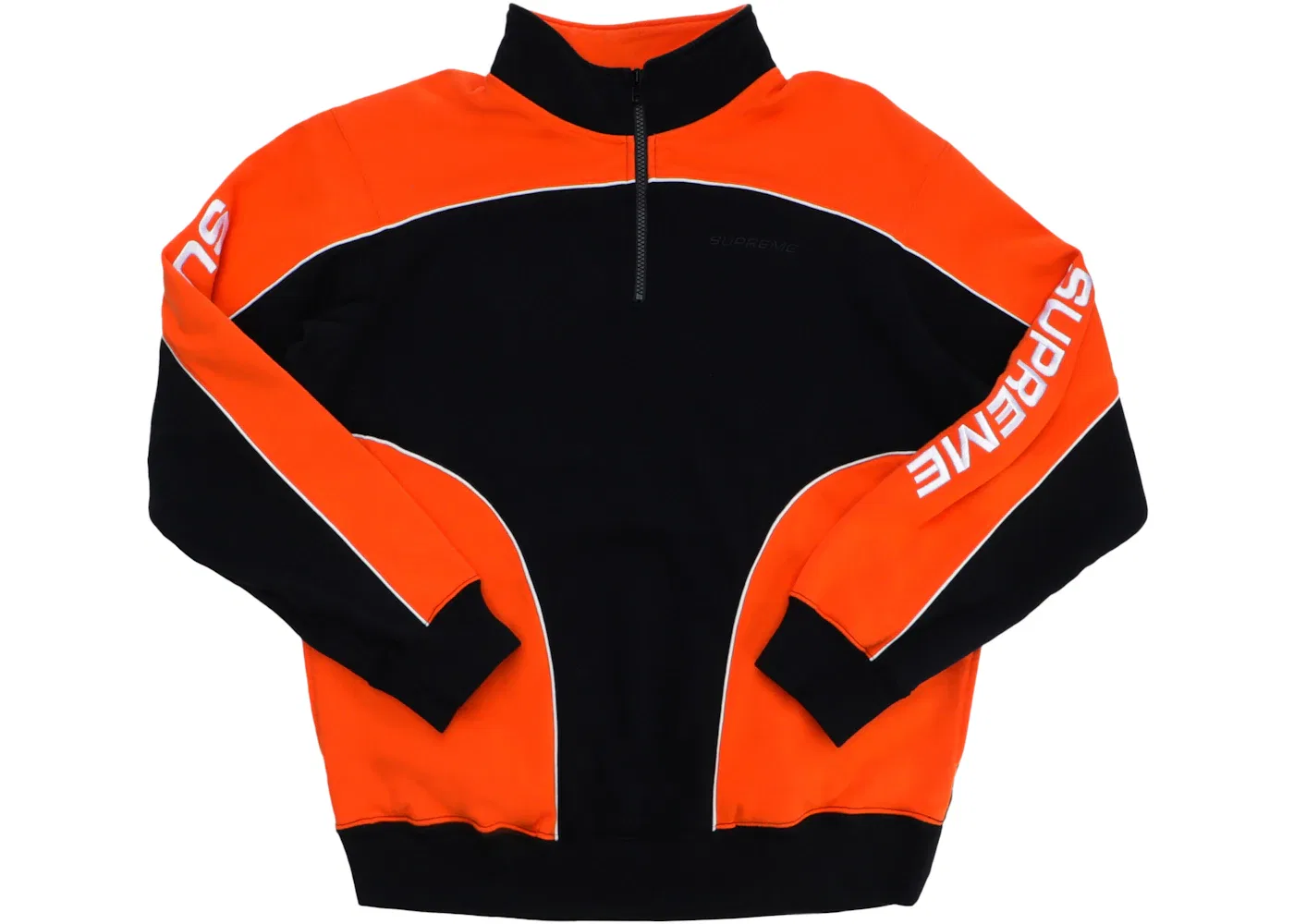 Мужской свитшот на молнии Half Zip Supreme, Black/Orange