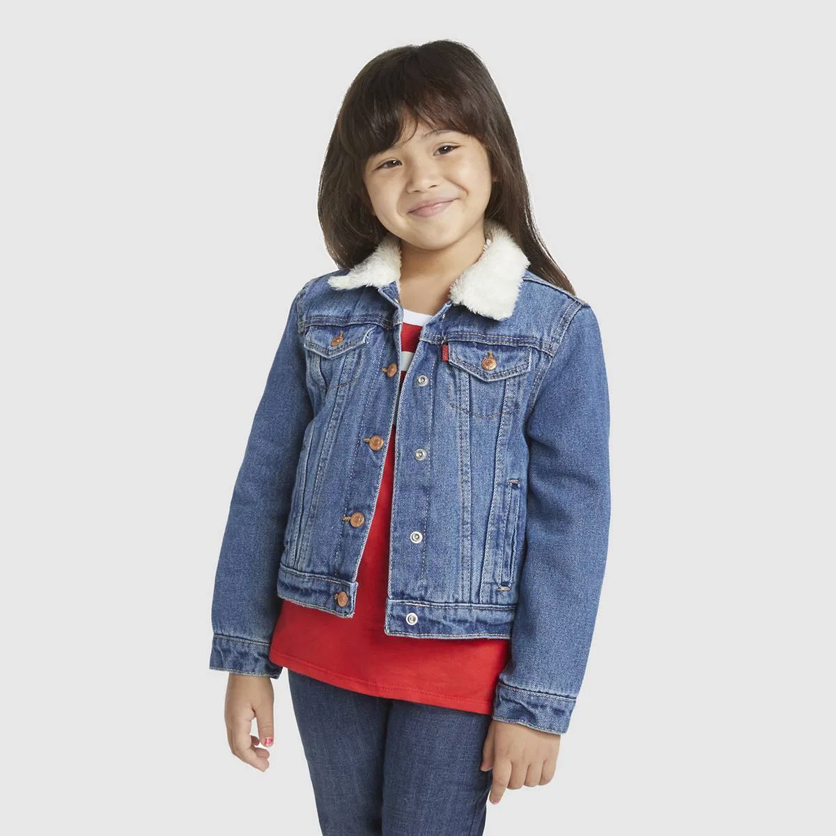 Куртка-Тракер Sherpa для девочек 4-6 лет Levi's, Bristol - Dark Wash